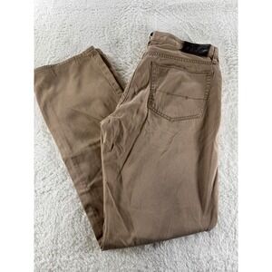 Y2K Polo Ralph Lauren Cotton Khaki Chino Dress Pants Brown Tan 34x32 Clean Men‎